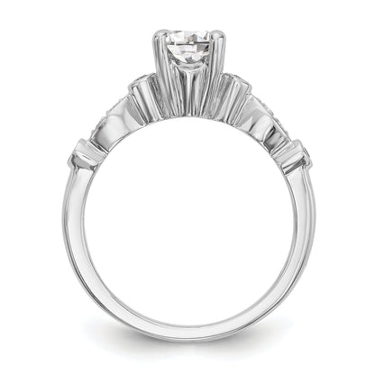 1.00ct. CZ Solid Real 14K White Gold Engagement Ring