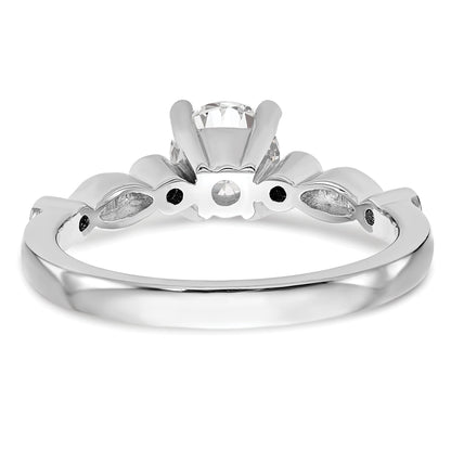 1.00ct. CZ Solid Real 14K White Gold Engagement Ring