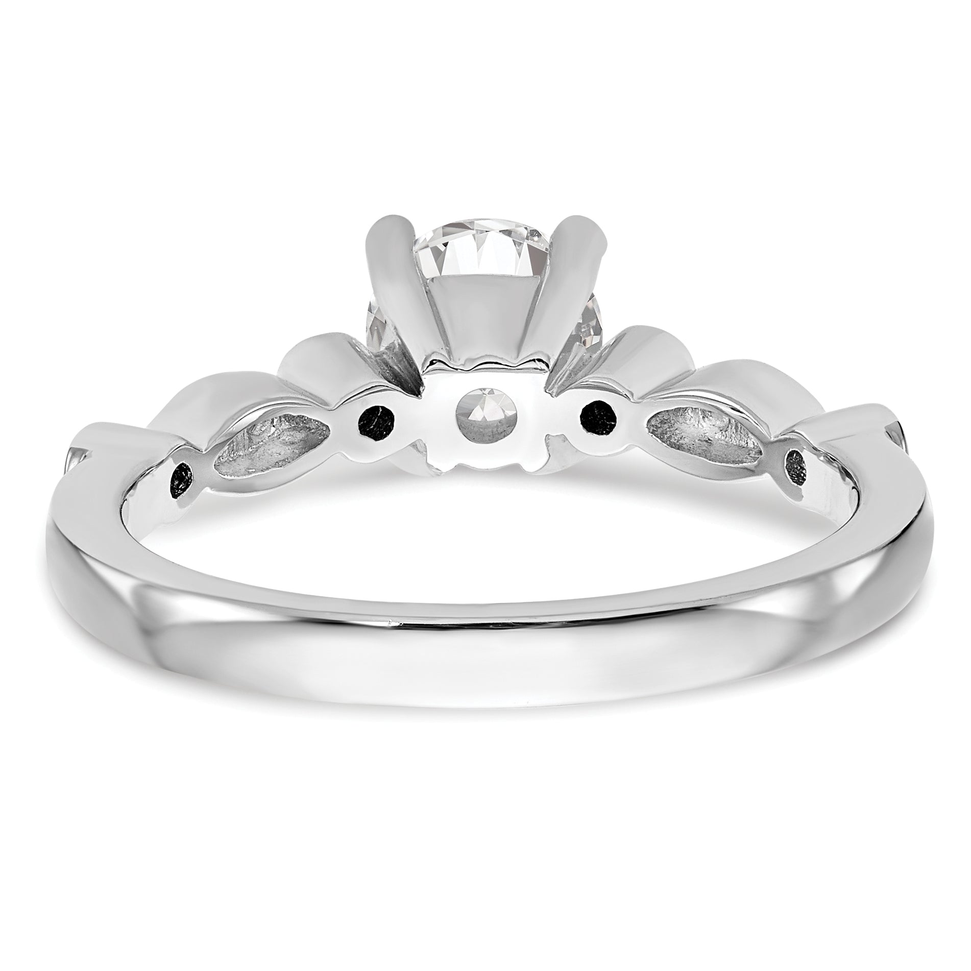 0.75ct. CZ Solid Real 14K White Gold Engagement Ring