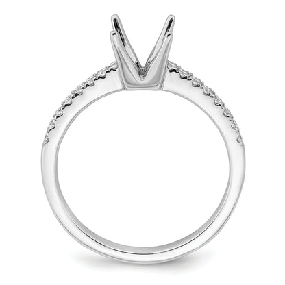 0.75ct. CZ Solid Real 14K White Gold Engagement Ring