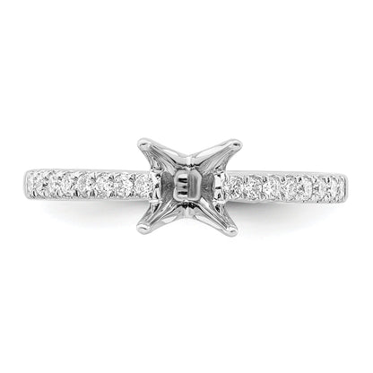 0.75ct. CZ Solid Real 14K White Gold Engagement Ring