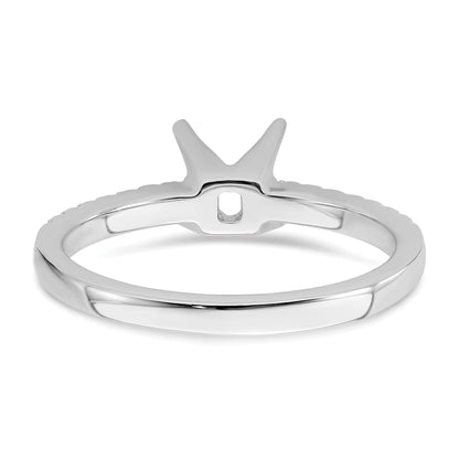 0.75ct. CZ Solid Real 14K White Gold Engagement Ring