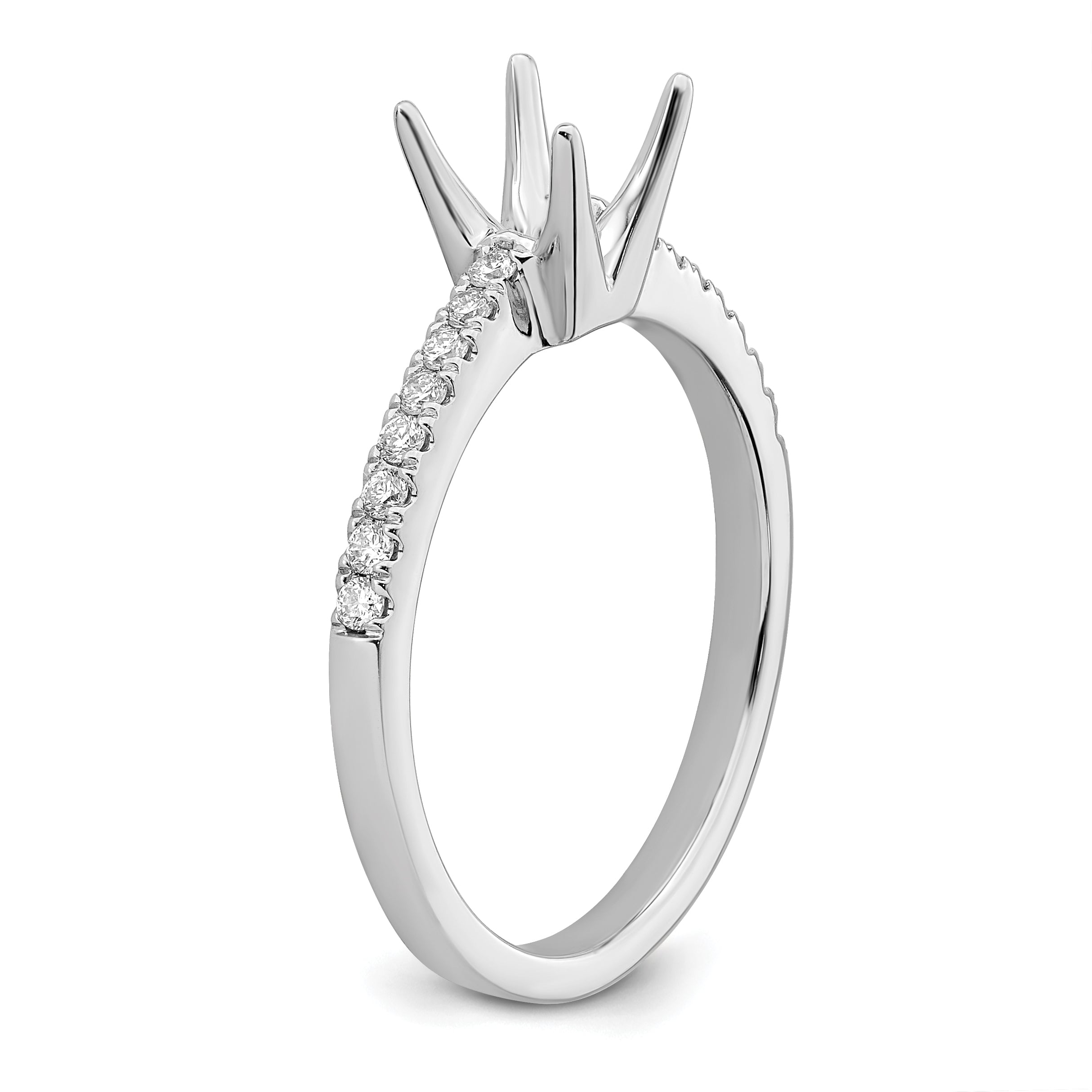 0.75ct. CZ Solid Real 14K White Gold Engagement Ring