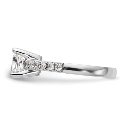 1.00ct. CZ Solid Real 14K White Gold Engagement Ring