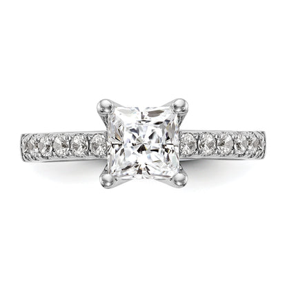 1.00ct. CZ Solid Real 14K White Gold Engagement Ring
