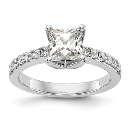 1.00ct. CZ Solid Real 14K White Gold Engagement Ring