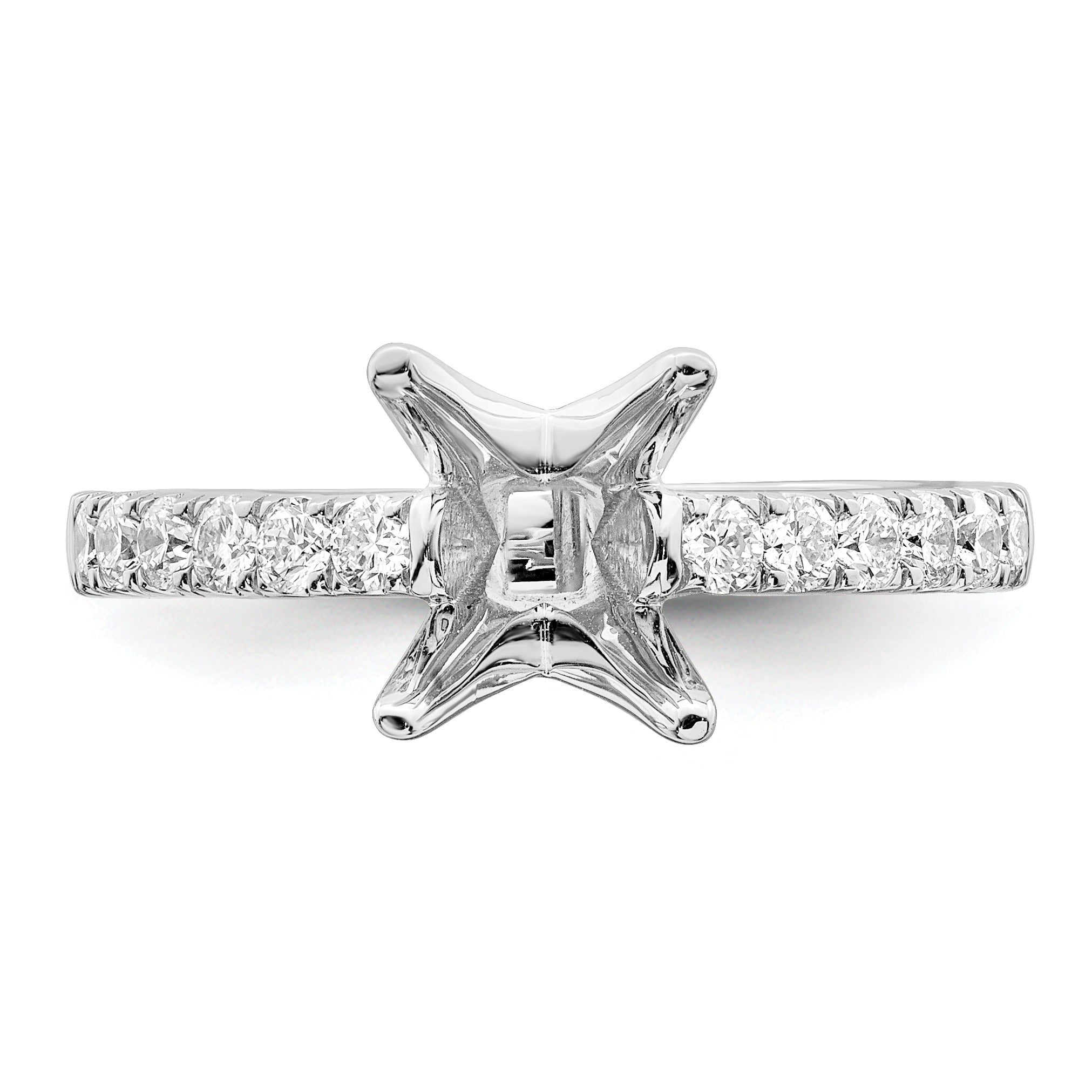 1.50ct. CZ Solid Real 14K White Gold Engagement Ring