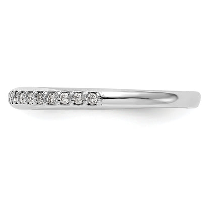 0.15ct. CZ Solid Real 14k White Gold Wedding Wedding Band Ring