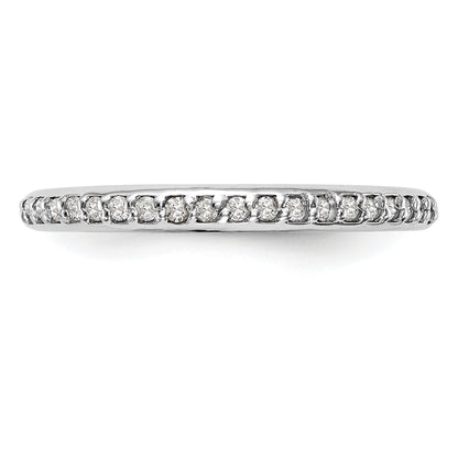 0.15ct. CZ Solid Real 14k White Gold Wedding Wedding Band Ring