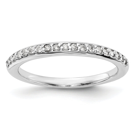 0.15ct. CZ Solid Real 14k White Gold Wedding Wedding Band Ring