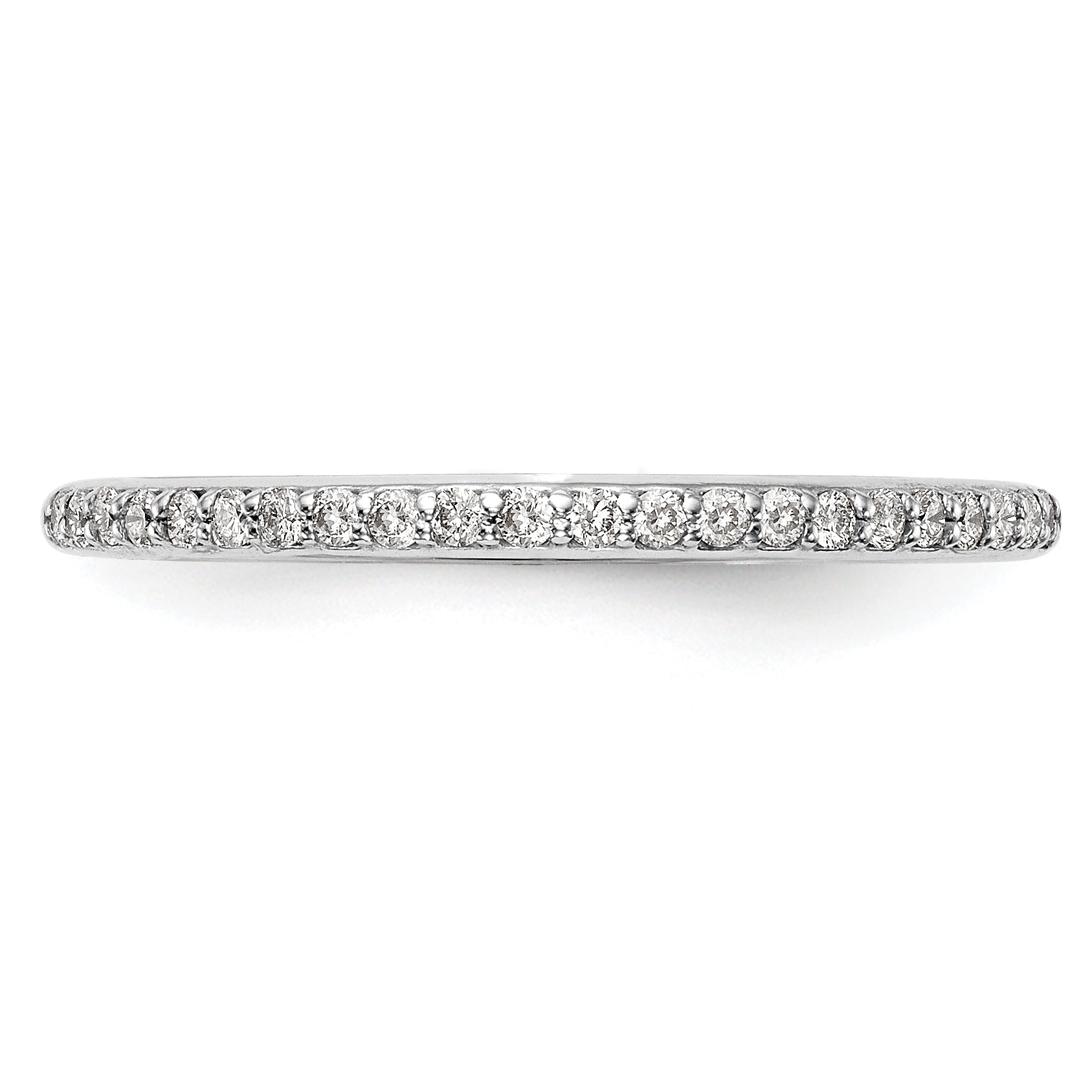 0.16ct. CZ Solid Real 14k White Gold Wedding Wedding Band Ring