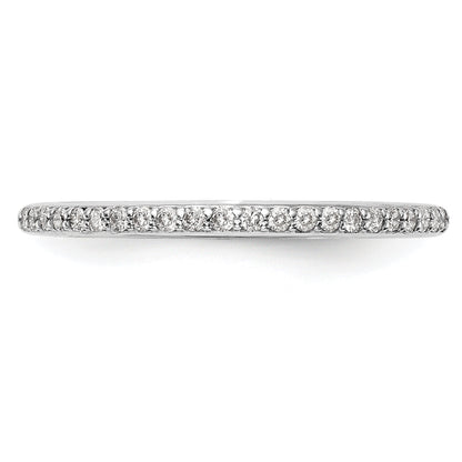 0.16ct. CZ Solid Real 14k White Gold Wedding Wedding Band Ring