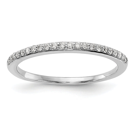 0.16ct. CZ Solid Real 14k White Gold Wedding Wedding Band Ring