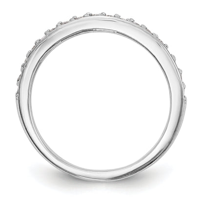 0.27ct. CZ Solid Real 14k White Gold Wedding Wedding Band Ring