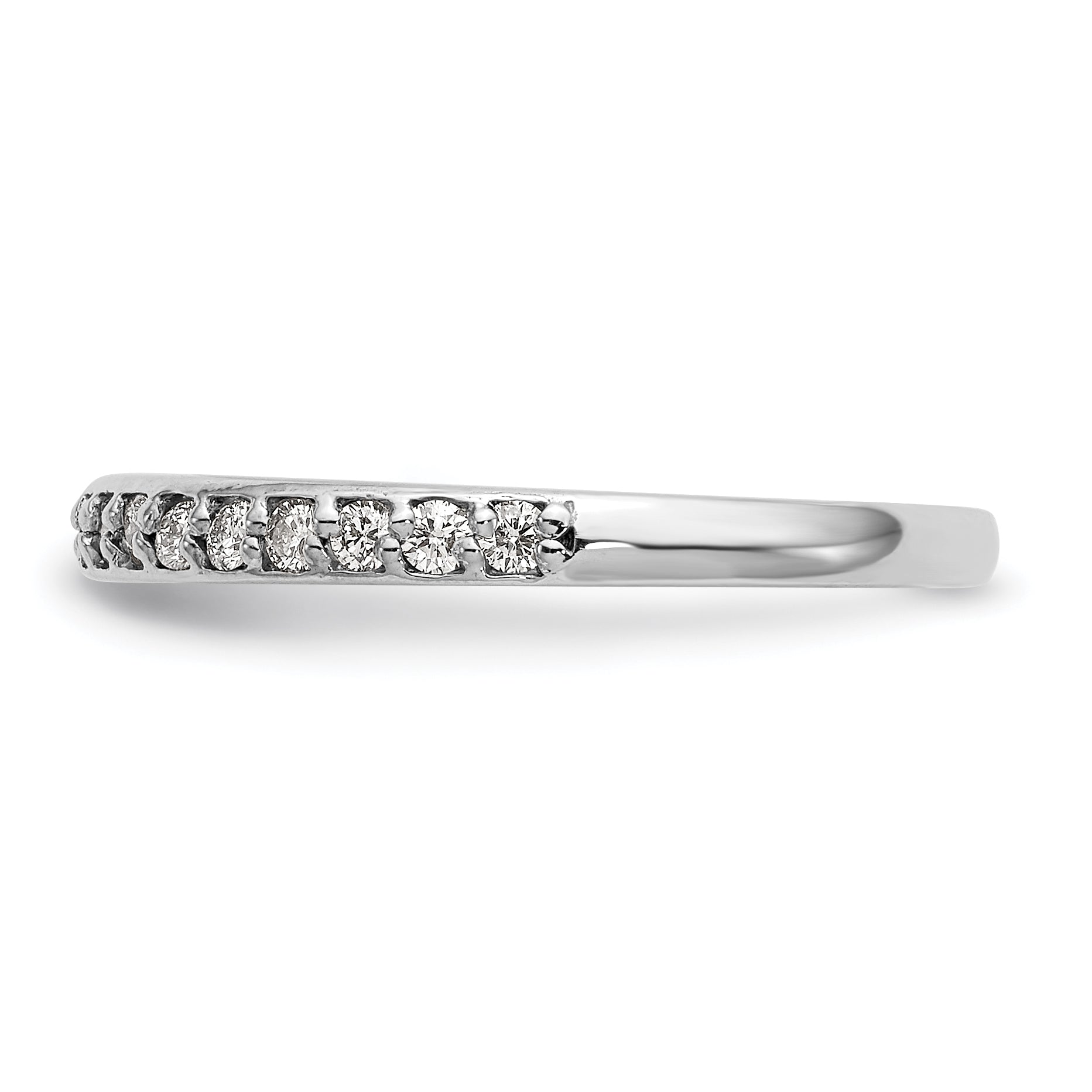 0.27ct. CZ Solid Real 14k White Gold Wedding Wedding Band Ring