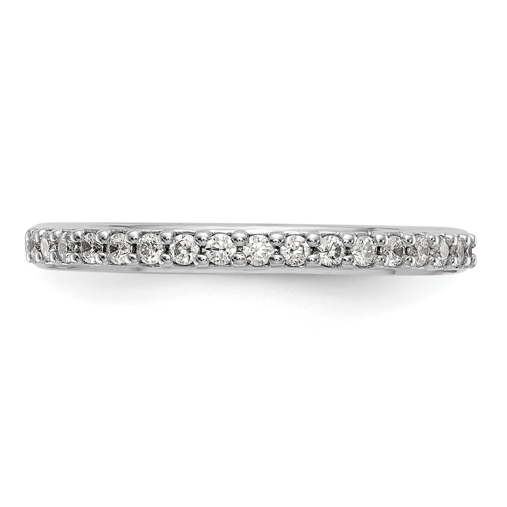 0.27ct. CZ Solid Real 14k White Gold Wedding Wedding Band Ring