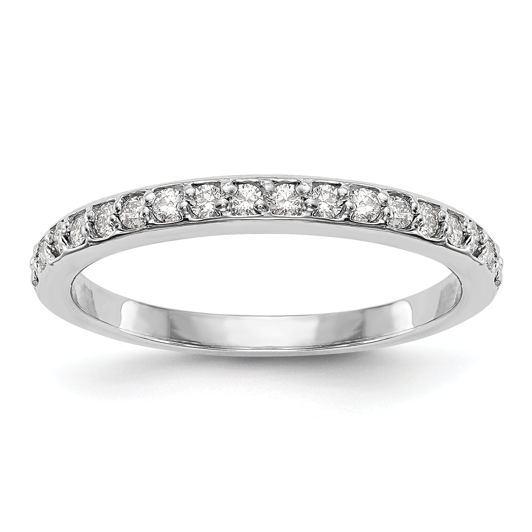 0.27ct. CZ Solid Real 14k White Gold Wedding Wedding Band Ring