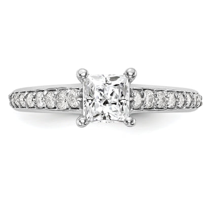 0.75ct. CZ Solid Real 14K White Gold Engagement Ring