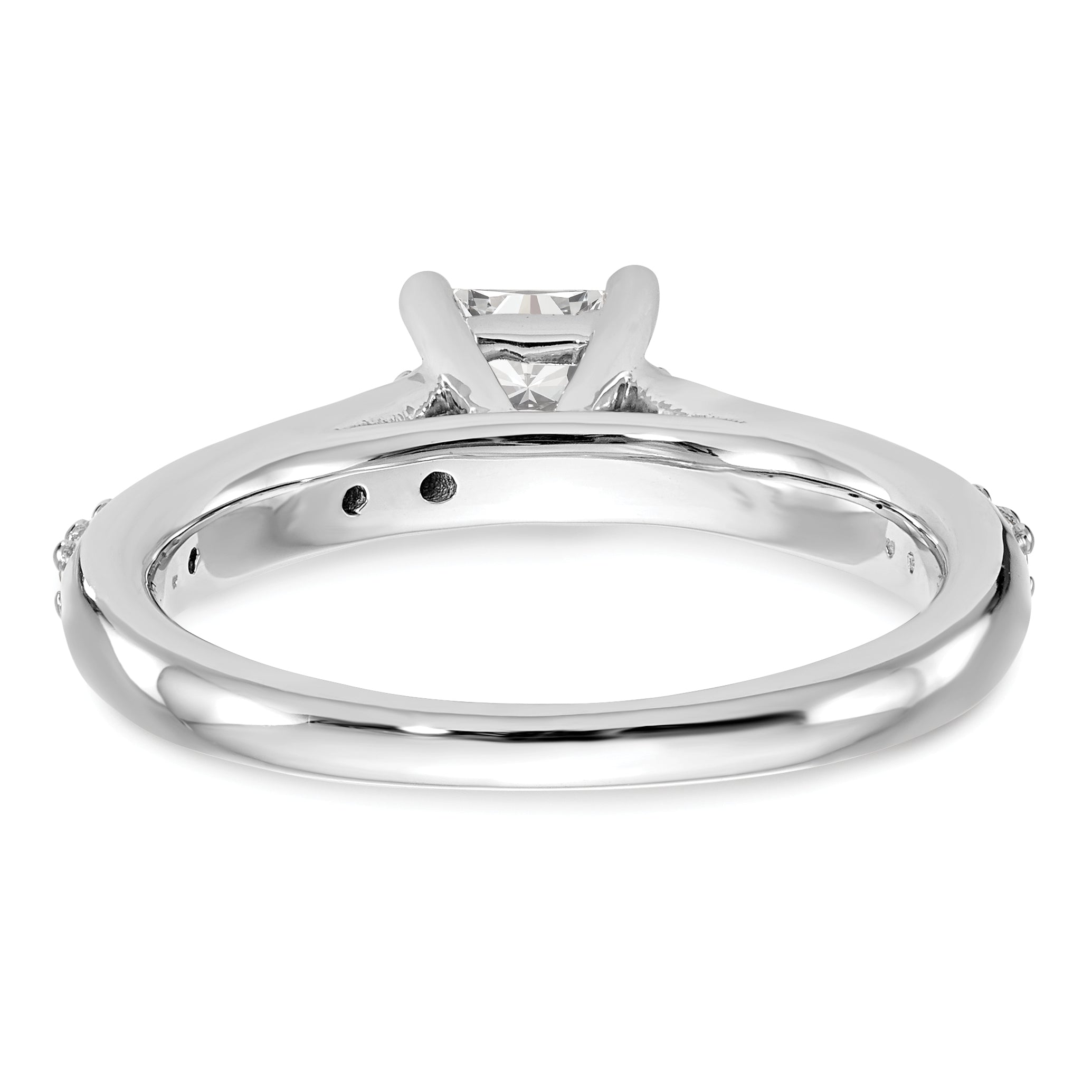 0.75ct. CZ Solid Real 14K White Gold Engagement Ring