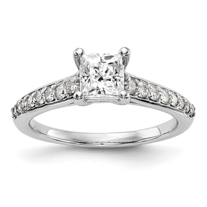 0.75ct. CZ Solid Real 14K White Gold Engagement Ring