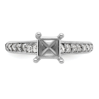 1.00ct. CZ Solid Real 14K White Gold Engagement Ring