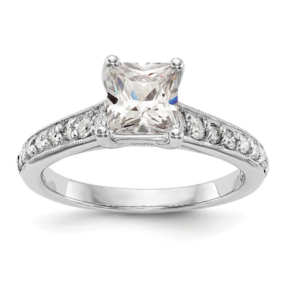 1.00ct. CZ Solid Real 14K White Gold Engagement Ring