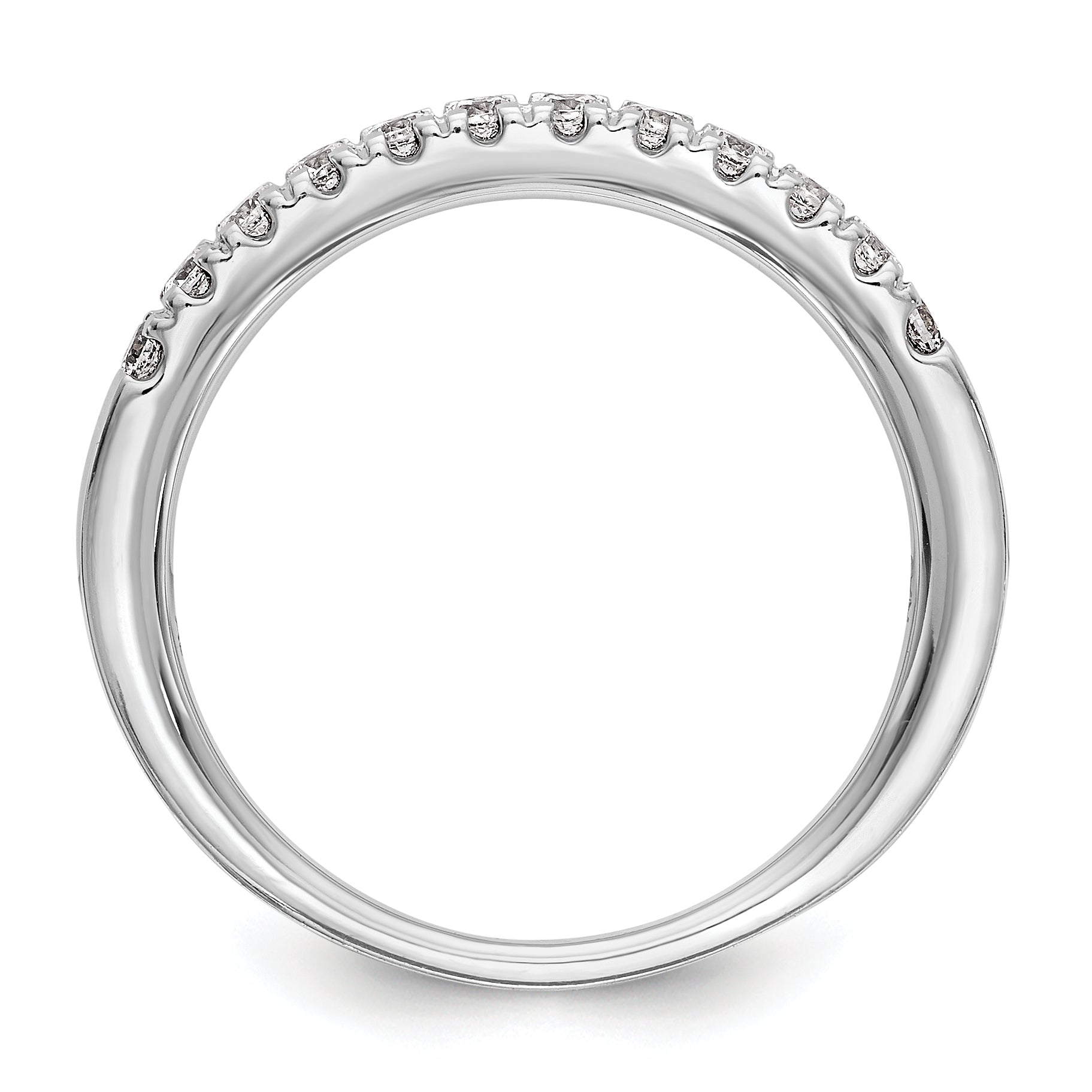 0.29ct. CZ Solid Real 14k White Gold Wedding Wedding Band Ring