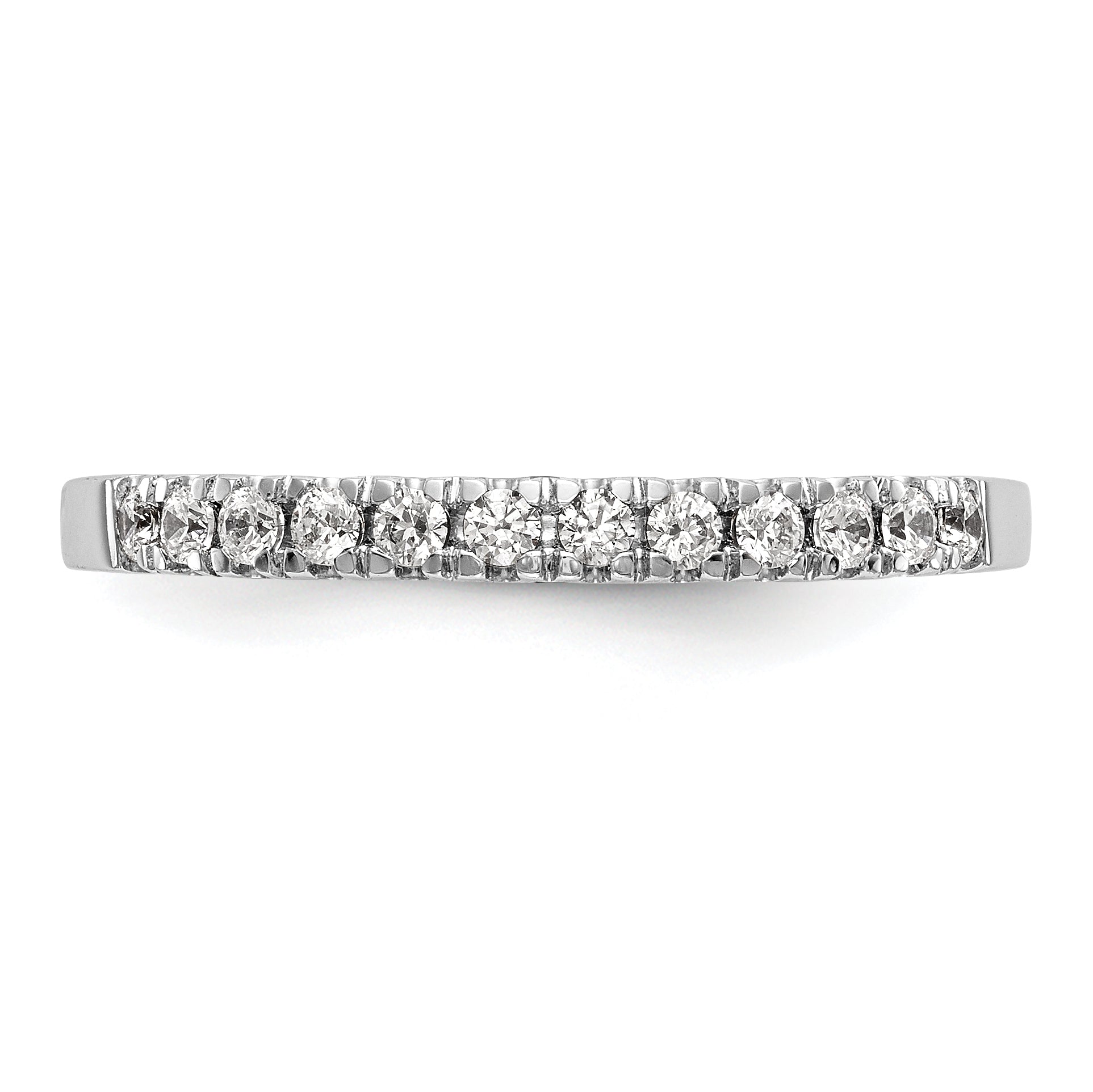 0.29ct. CZ Solid Real 14k White Gold Wedding Wedding Band Ring