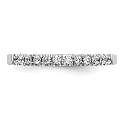 0.29ct. CZ Solid Real 14k White Gold Wedding Wedding Band Ring