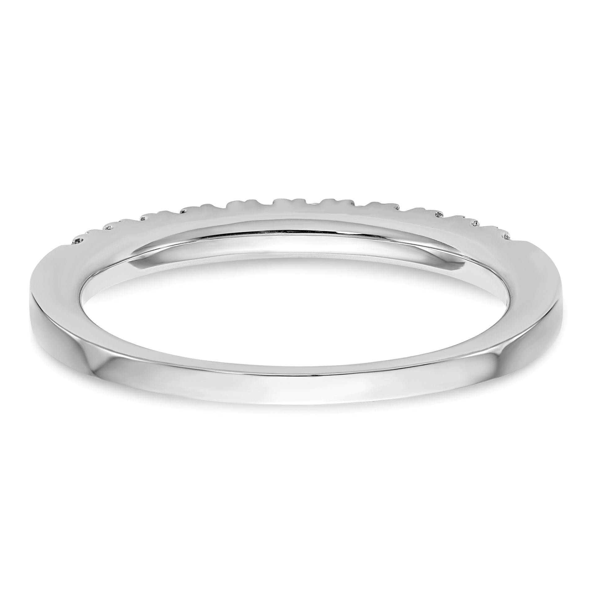 0.29ct. CZ Solid Real 14k White Gold Wedding Wedding Band Ring