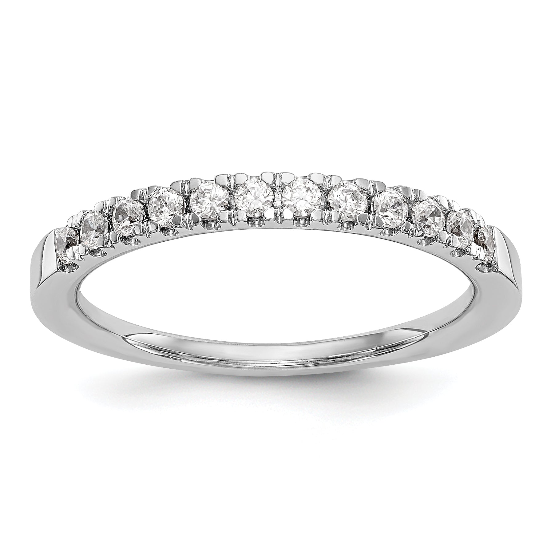 0.29ct. CZ Solid Real 14k White Gold Wedding Wedding Band Ring