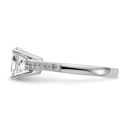 0.25ct. CZ Solid Real 14K White Gold Engagement Ring