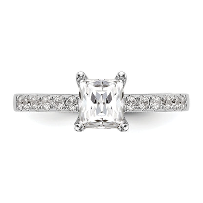 1.00ct. CZ Solid Real 14K White Gold Engagement Ring