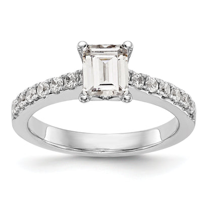 1.50ct. CZ Solid Real 14K White Gold Engagement Ring