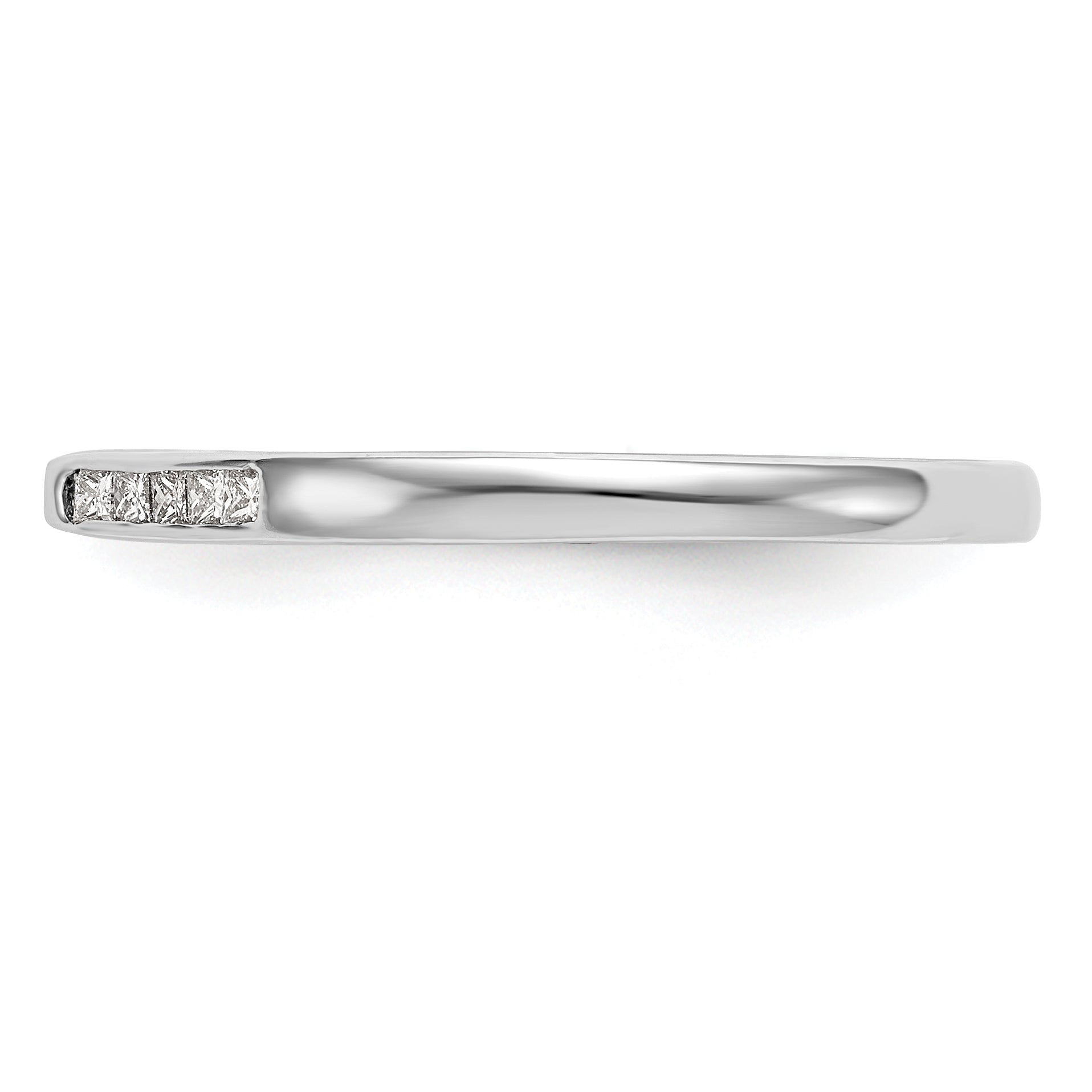 0.20ct. CZ Solid Real 14K White Gold Peg Set Engagement Ring