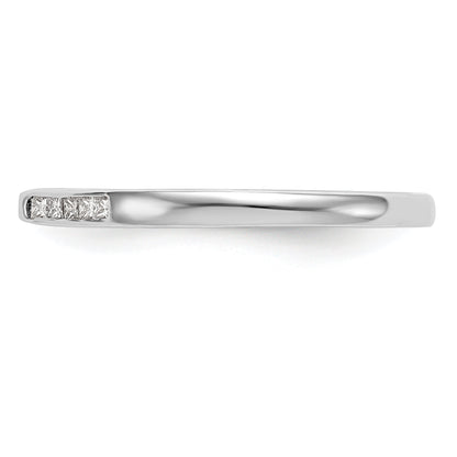 0.20ct. CZ Solid Real 14K White Gold Peg Set Engagement Ring