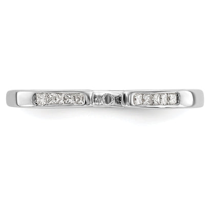 0.35ct. CZ Solid Real 14K White Gold Peg Set Engagement Ring