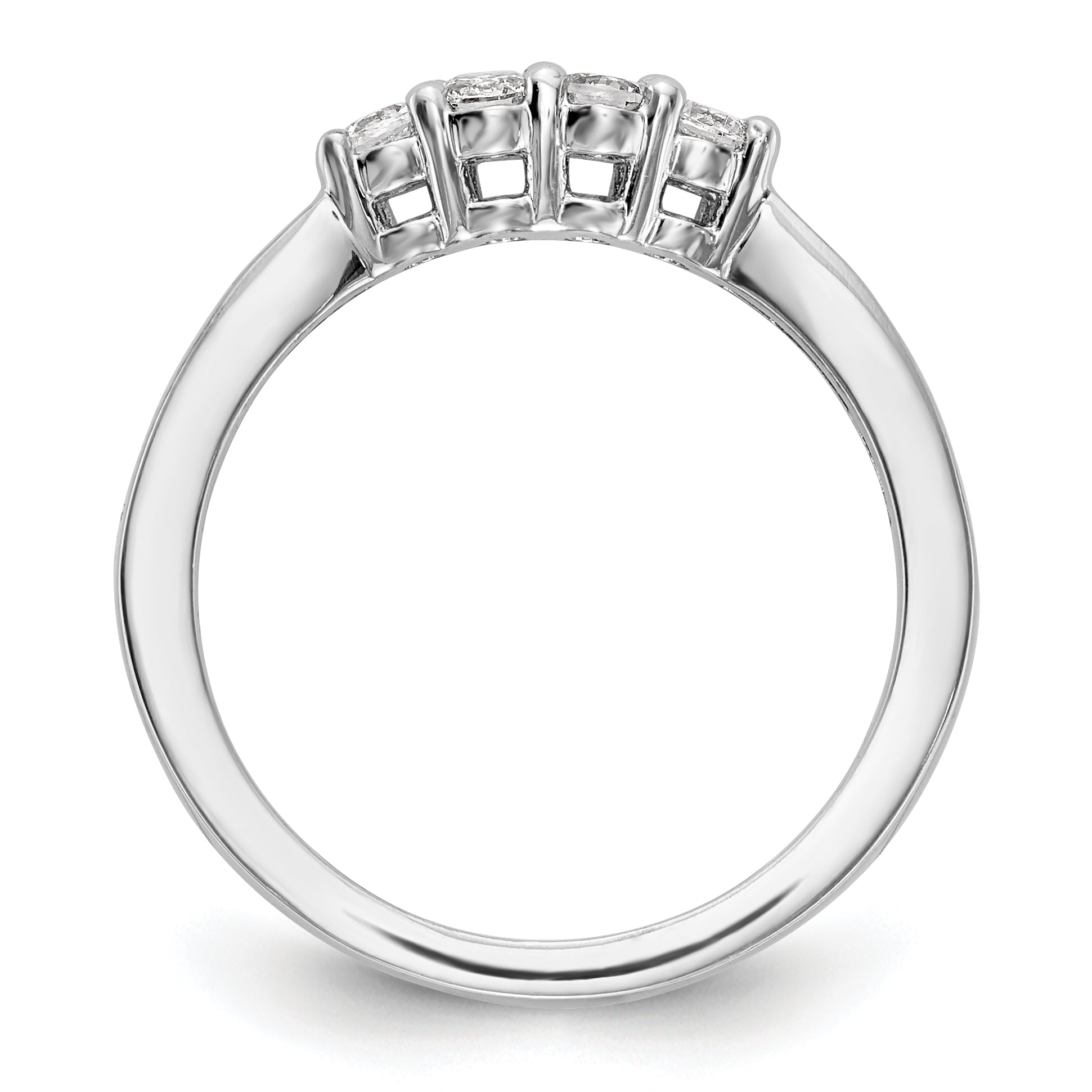 0.57ct. CZ Solid Real 14k White Gold Wedding Wedding Band Ring