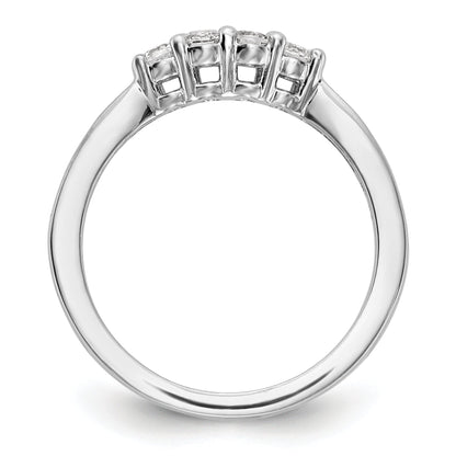 0.57ct. CZ Solid Real 14k White Gold Wedding Wedding Band Ring