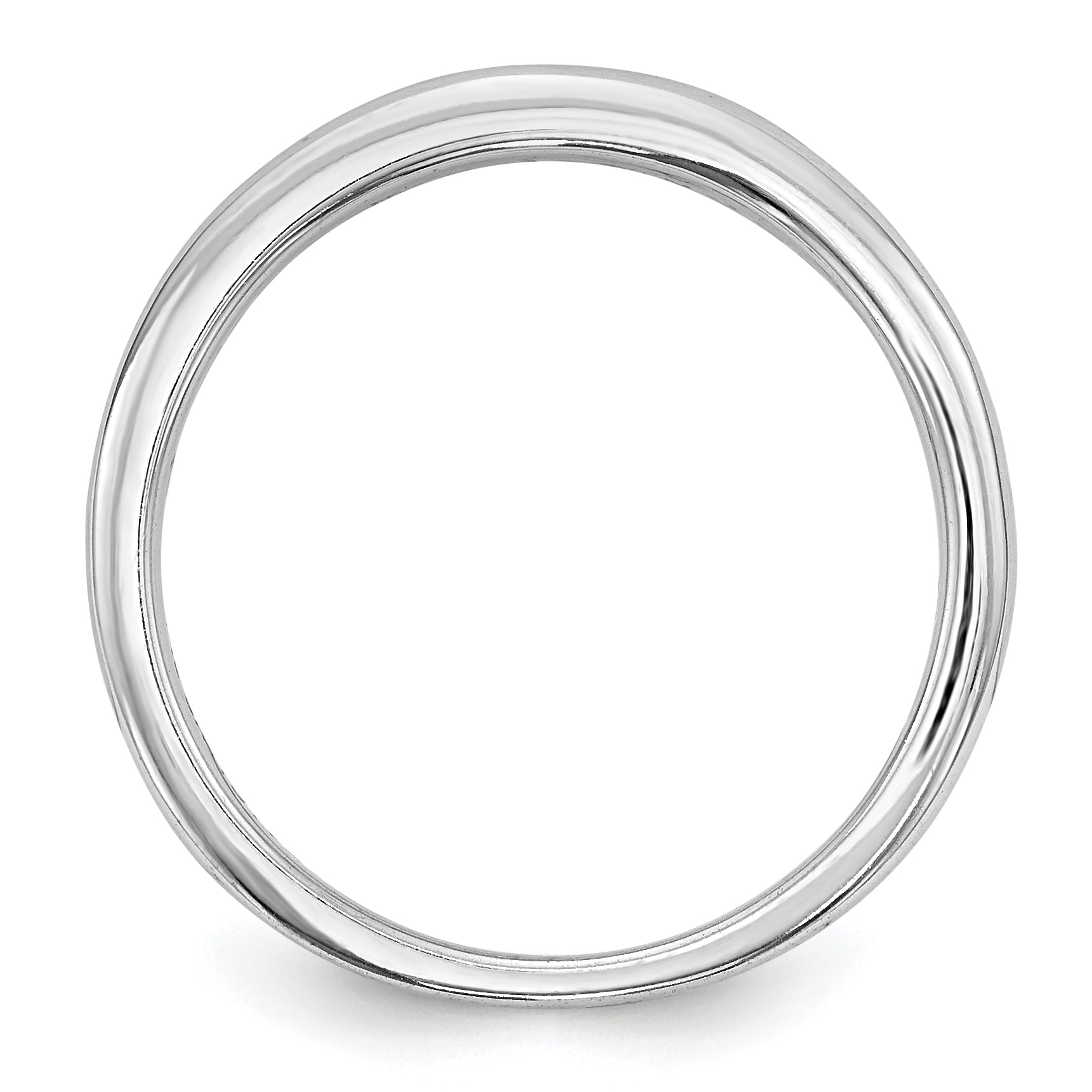 0.19ct. CZ Solid Real 14k White Gold Wedding Wedding Band Ring