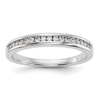 0.19ct. CZ Solid Real 14k White Gold Wedding Wedding Band Ring