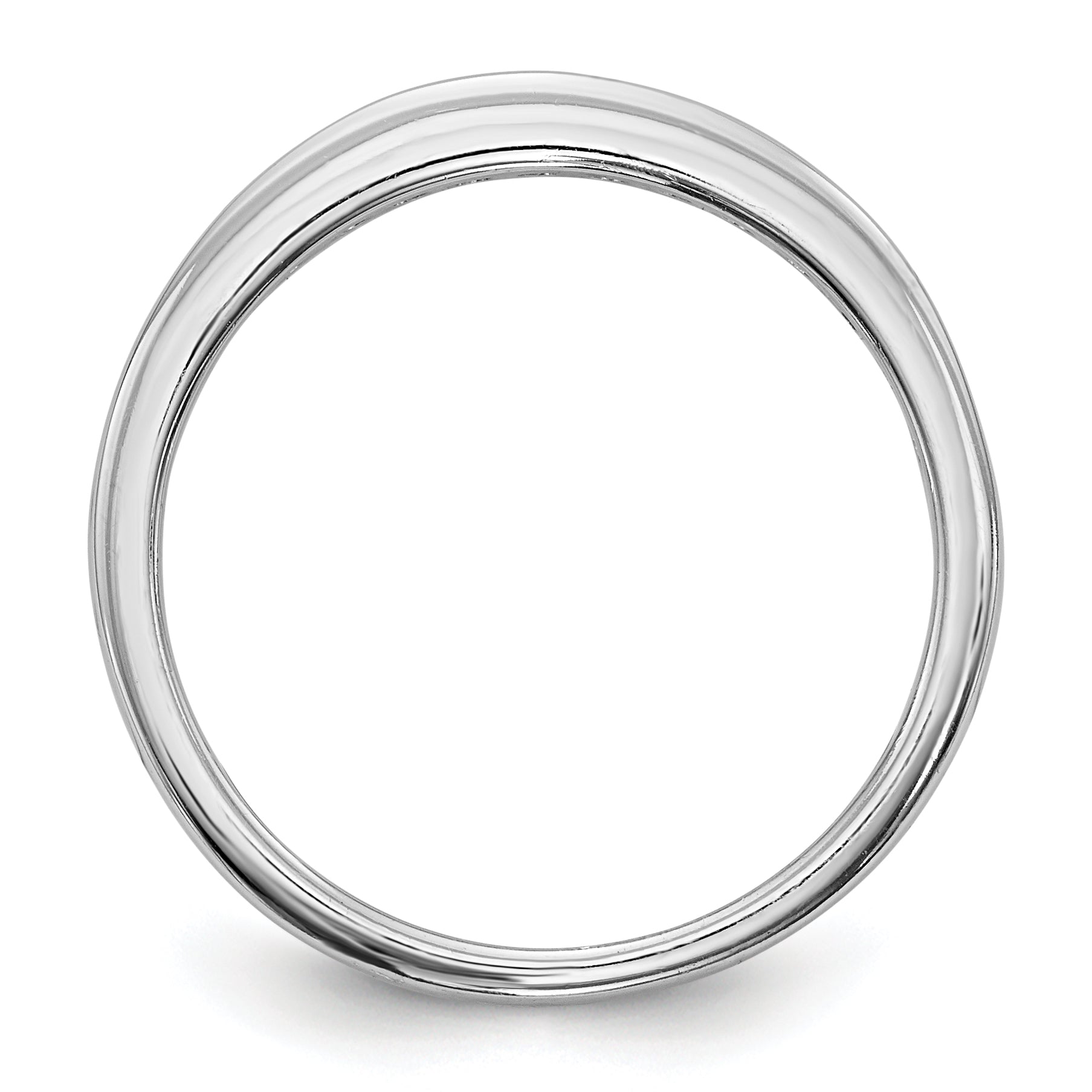 0.30ct. CZ Solid Real 14k White Gold Wedding Wedding Band Ring