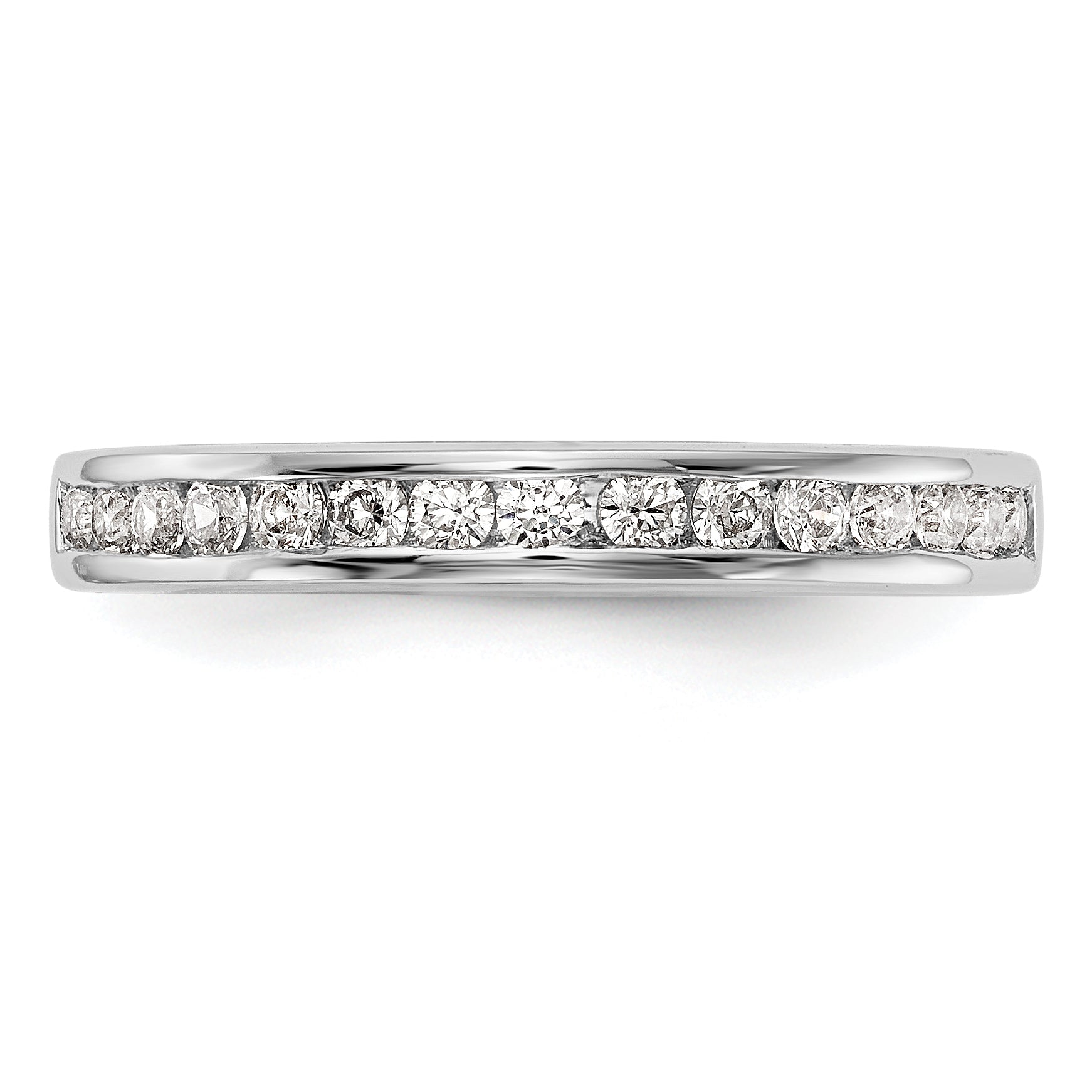 0.30ct. CZ Solid Real 14k White Gold Wedding Wedding Band Ring