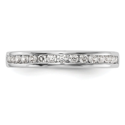 0.30ct. CZ Solid Real 14k White Gold Wedding Wedding Band Ring
