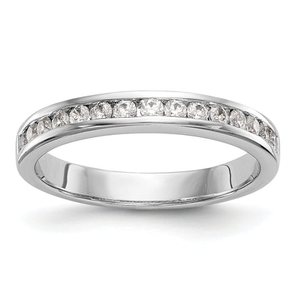 0.30ct. CZ Solid Real 14k White Gold Wedding Wedding Band Ring
