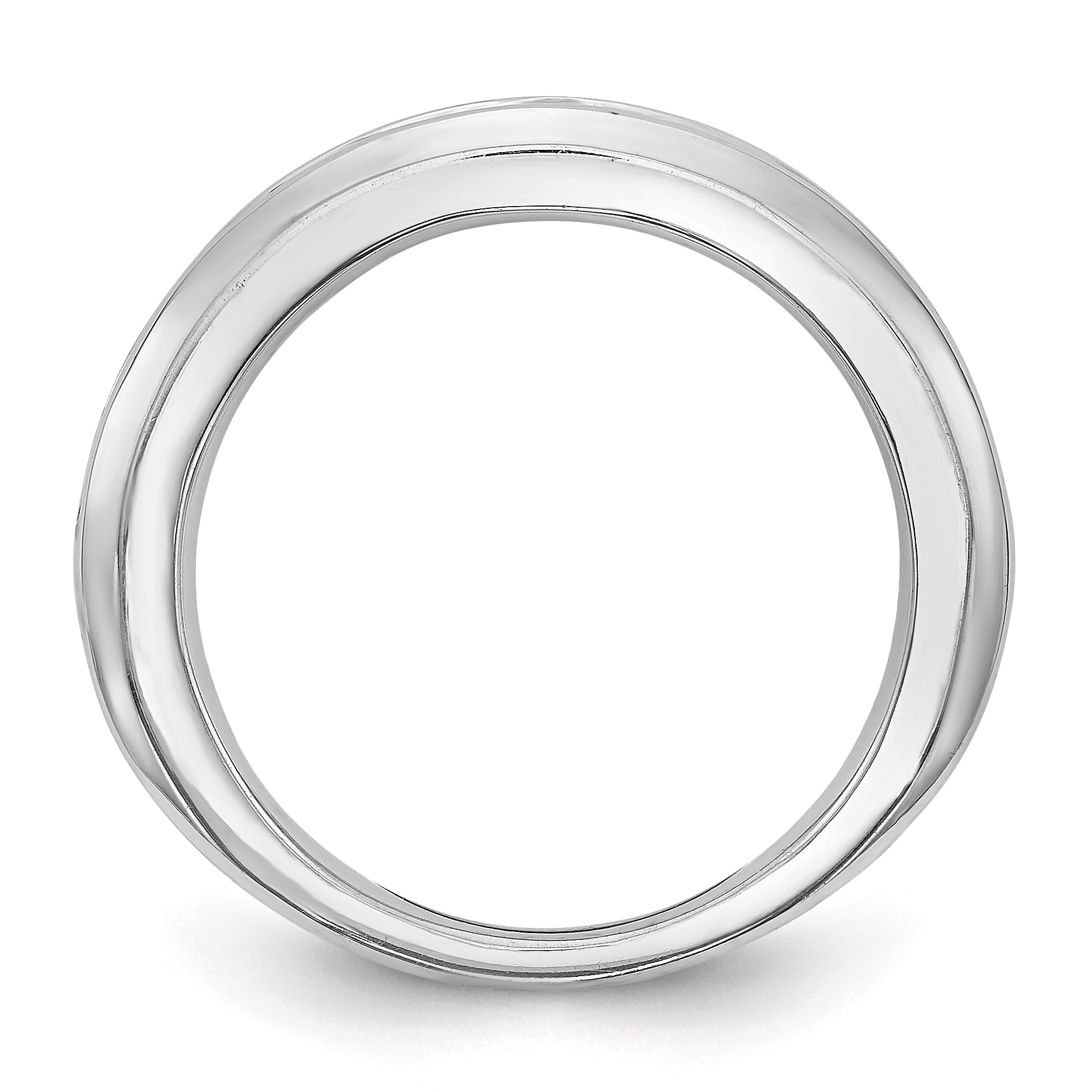 0.53ct. CZ Solid Real 14k White Gold Wedding Wedding Band Ring