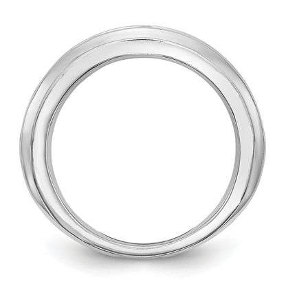 0.53ct. CZ Solid Real 14k White Gold Wedding Wedding Band Ring