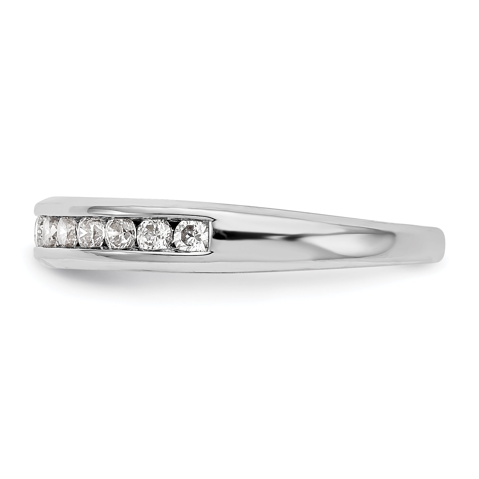 0.53ct. CZ Solid Real 14k White Gold Wedding Wedding Band Ring