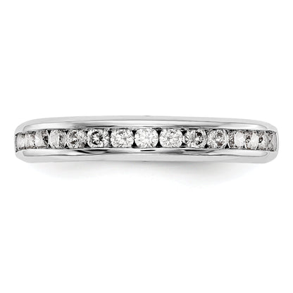 0.53ct. CZ Solid Real 14k White Gold Wedding Wedding Band Ring