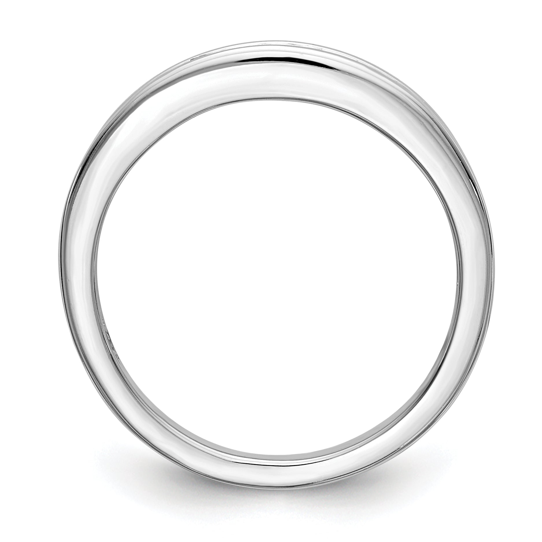 0.22ct. CZ Solid Real 14k White Gold Wedding Wedding Band Ring